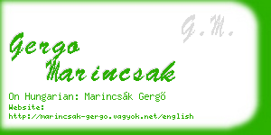gergo marincsak business card